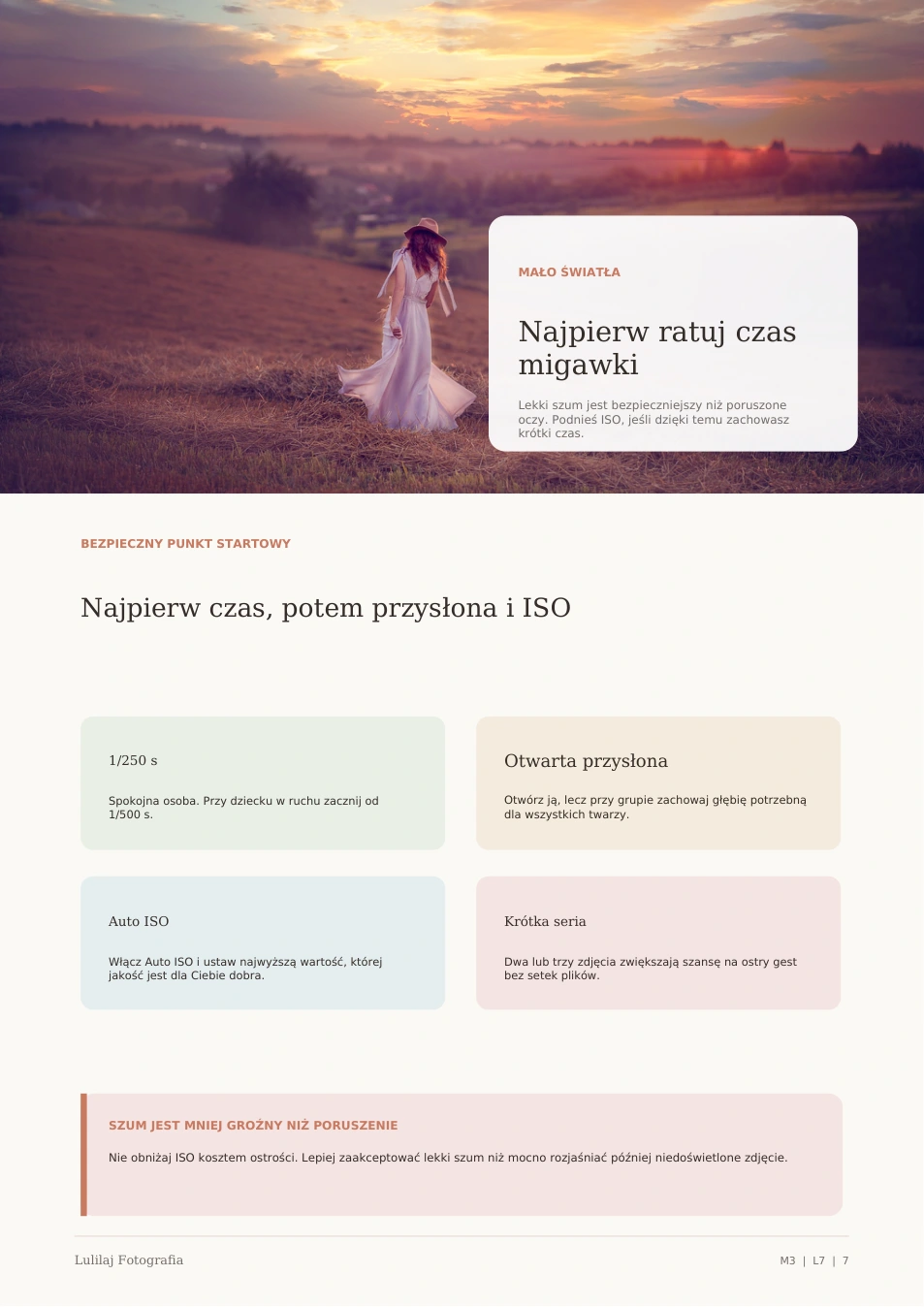 Ostre słońce i mało światła — Moduł 3 · lekcja 7 · strona 7